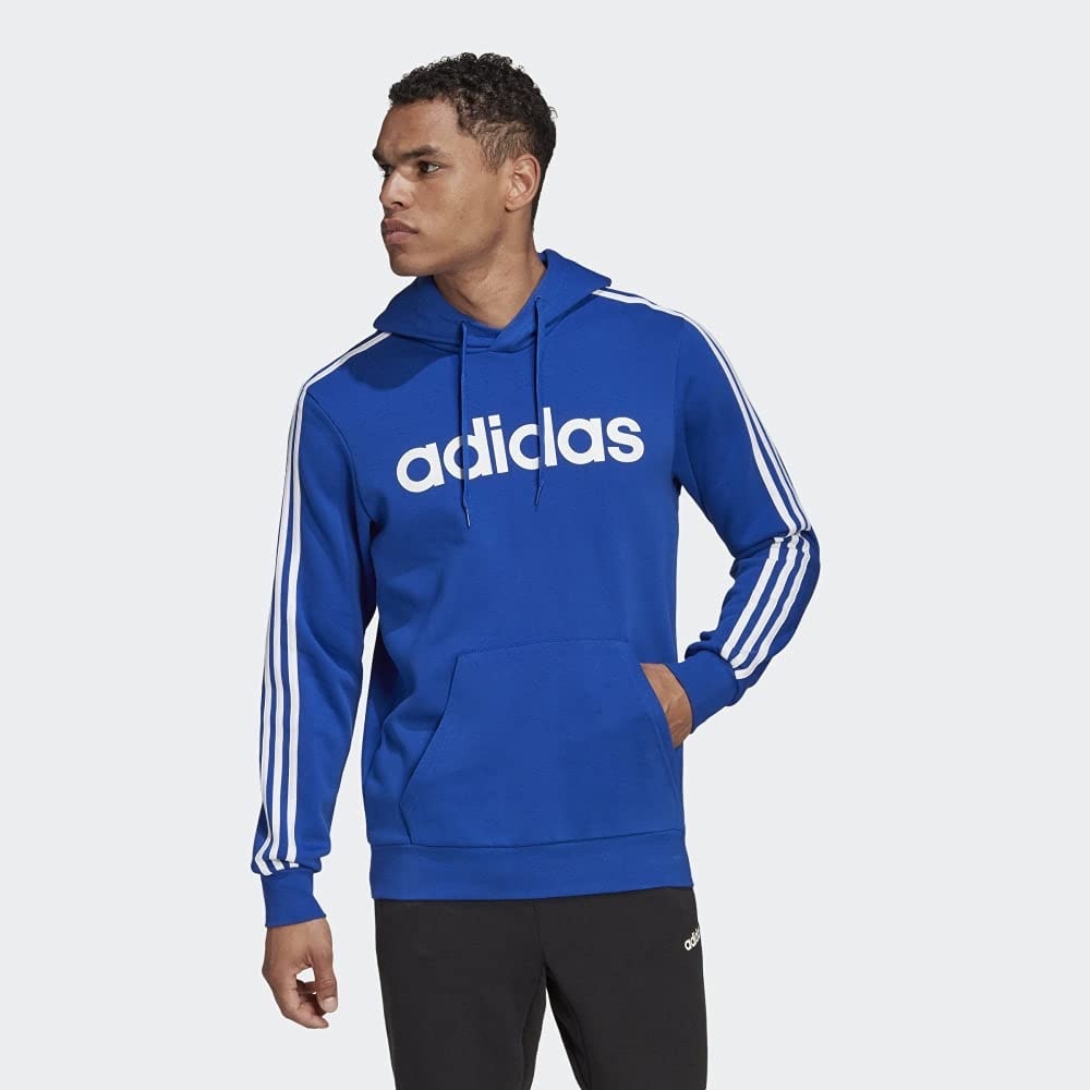 Adidas men essentials 3-stripe Pullover hoodie